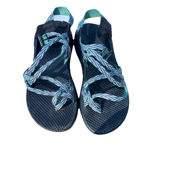 Chaco ZX2 Strappy Green Adjustable Open Toe Sport Sandals Shoes Women's 9‎ - Picture 1 of 6